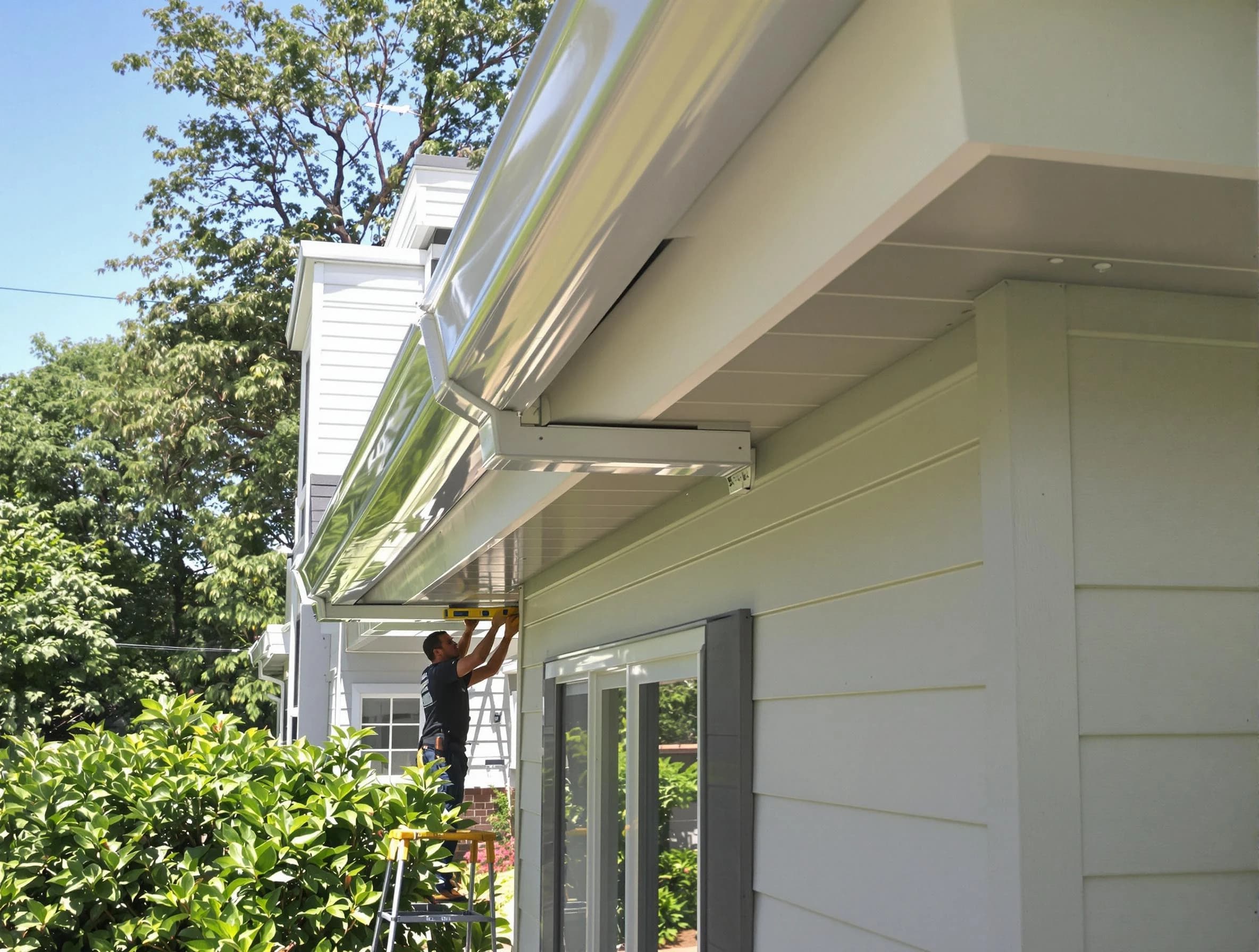 Properly aligned gutter system installed by Brook Park Roofing Company in Brook Park, OH