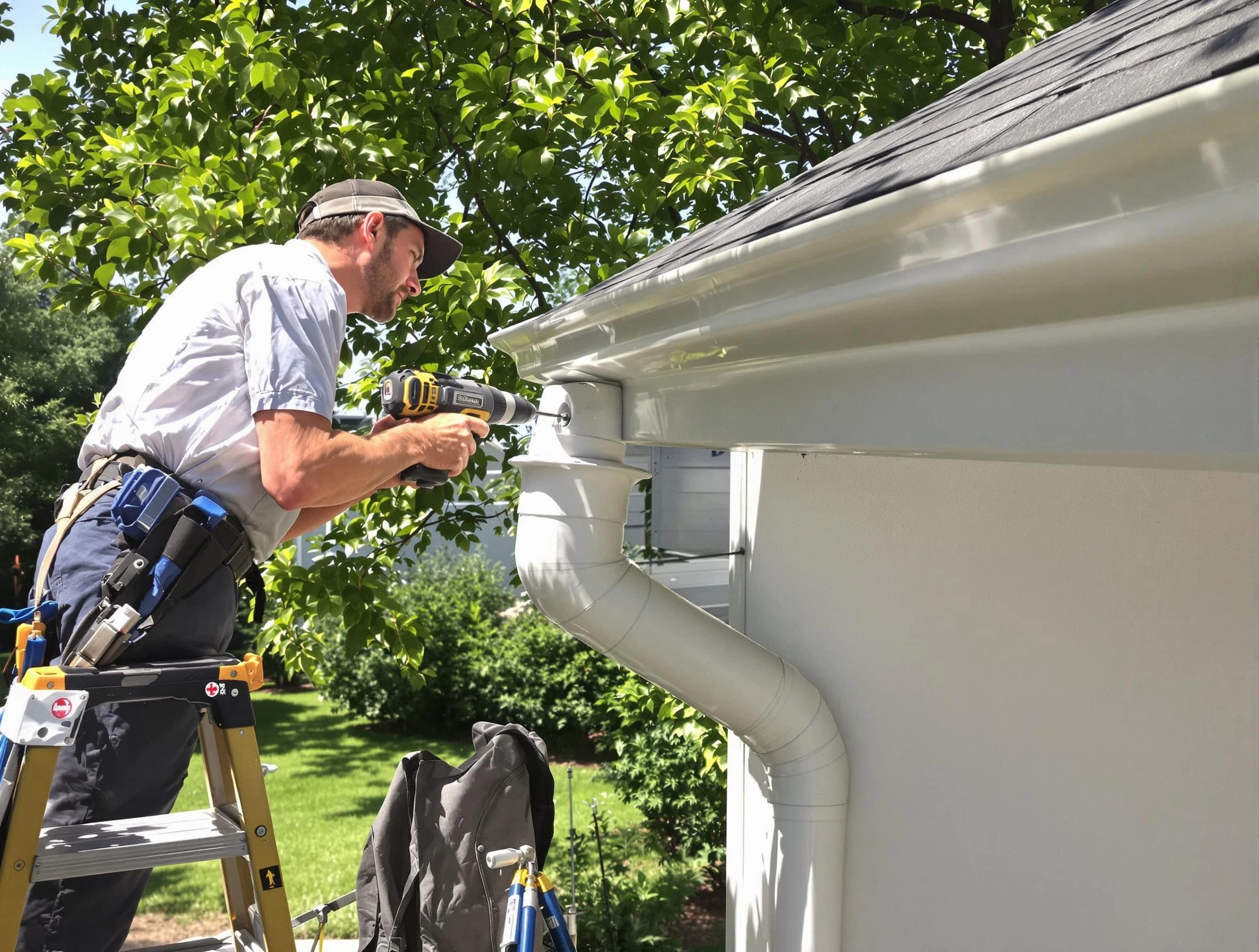 Properly installed rain gutters by Brook Park Roofing Company in Brook Park, OH